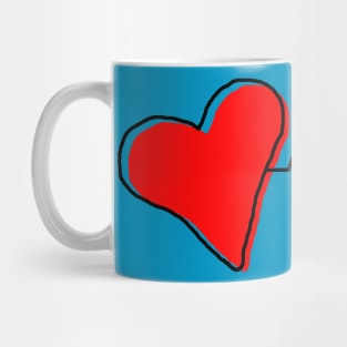 Red heart with pulse Mug